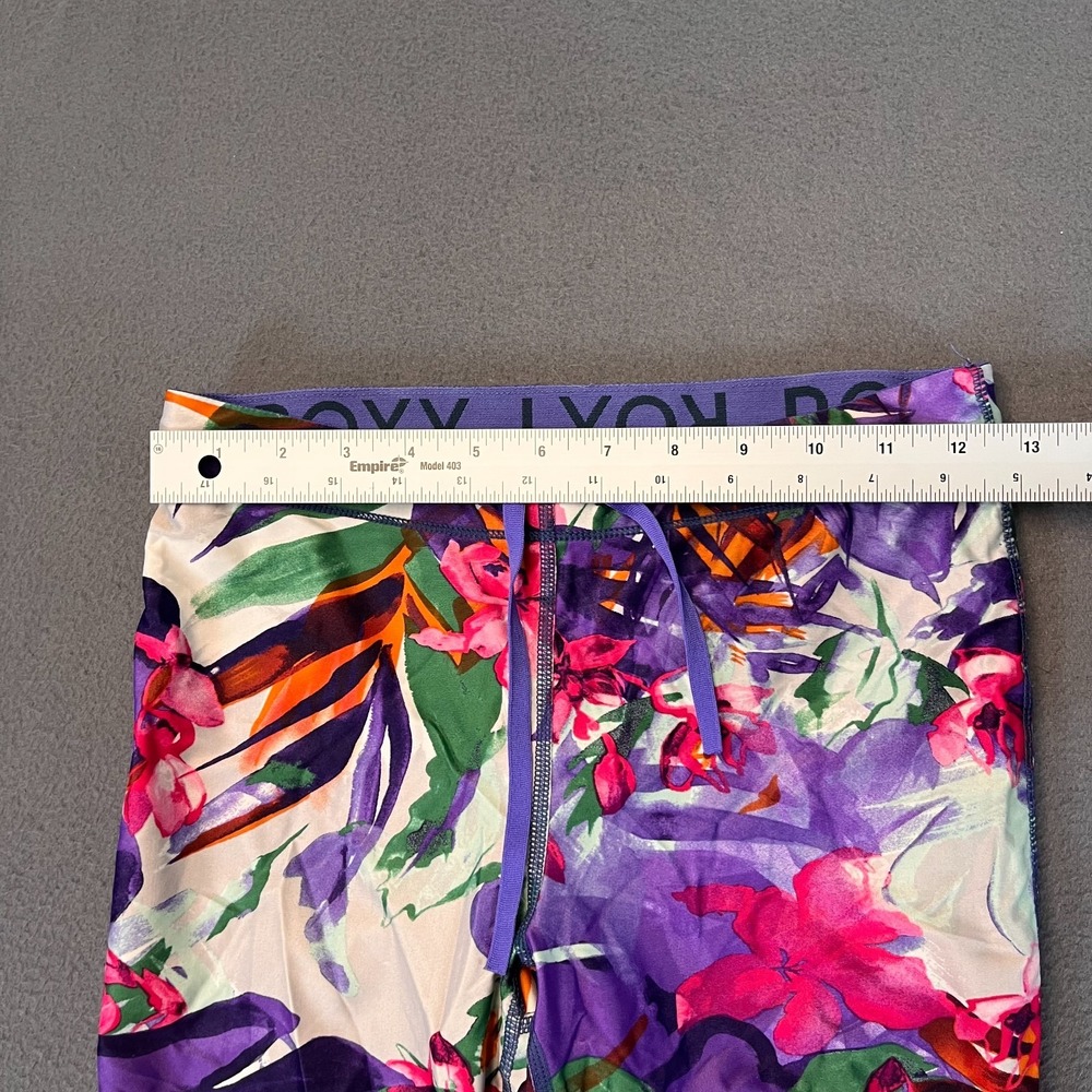 Roxy Floral Capri Leggings Womens 25W 19L Pants Multicolored Sportswear Work Out - Picture 4 of 9